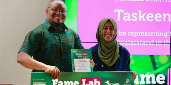 Taskeen, FameLab Winner from Wits 600x300